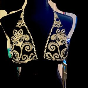 Xl women’s black/white bikini top